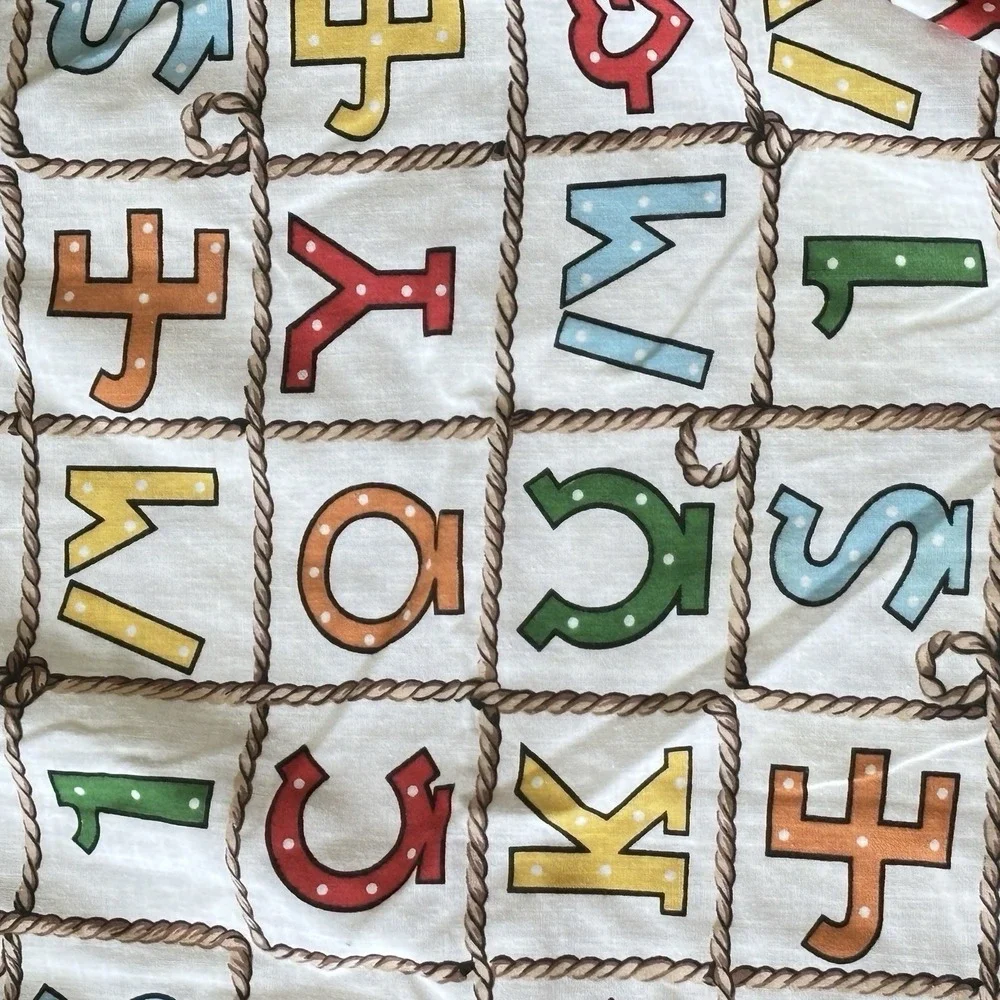 Vintage DUNDEE  ABC‎ Made in USA Cotton Blend Toddler Crib Sheet